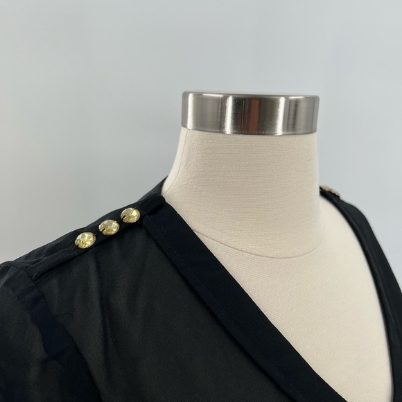 Dizzy Lizzy Sheer Blouse Ladies Size Medium New - Picture 5 of 8